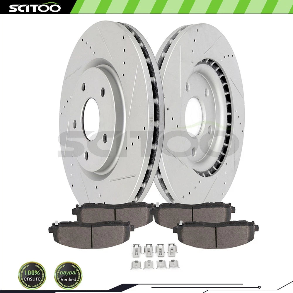 Front Brake Rotors & Ceramic Pads for Chrysler Town & Country, Dodge Journey (2008–2016)