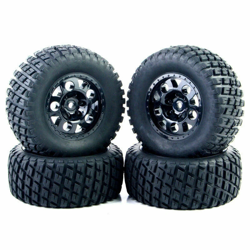 Set of 4 Tires & Wheel Rims for Traxxas Slash (1:10)