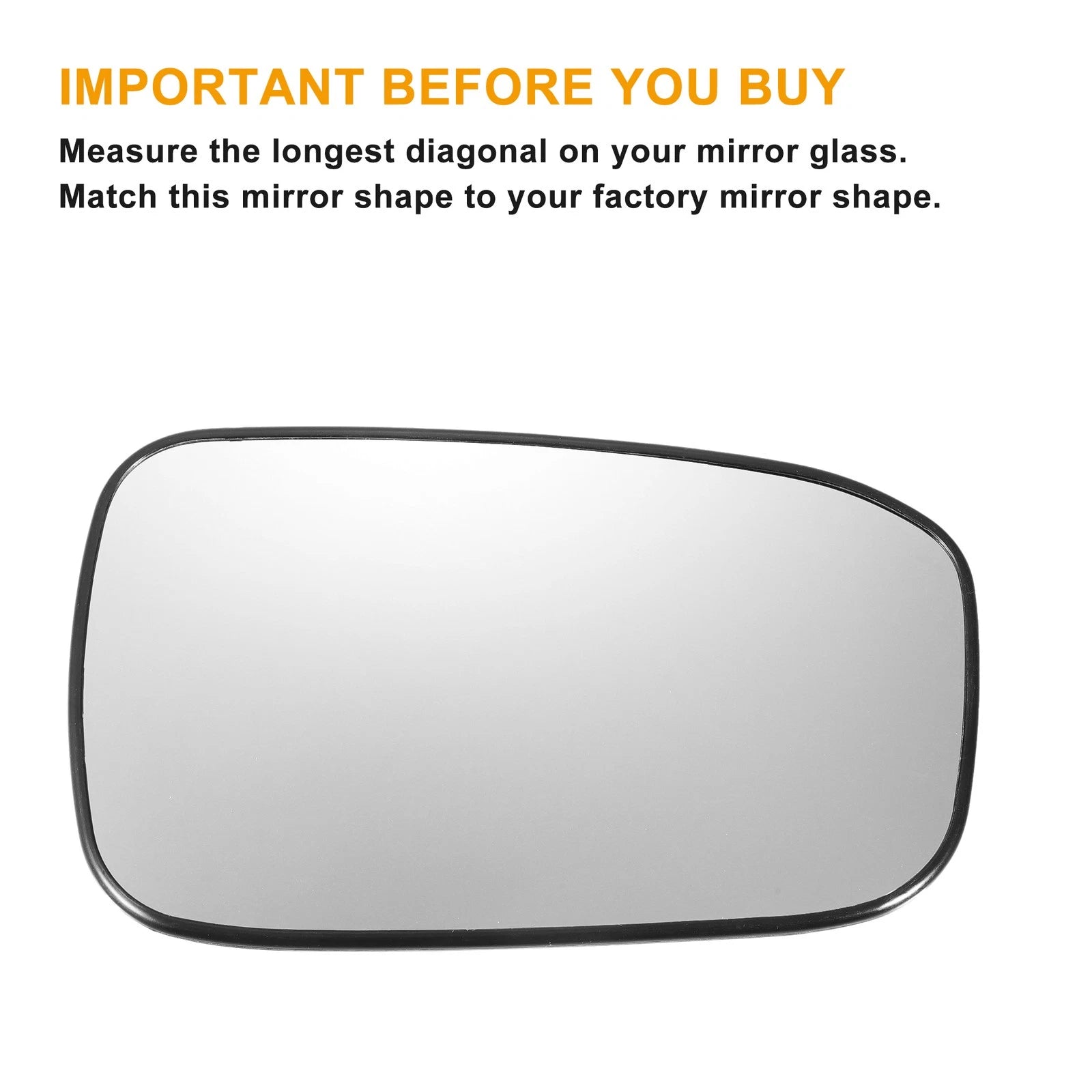 Pair Heated White Mirror Glass for Honda Accord (2003–2007)