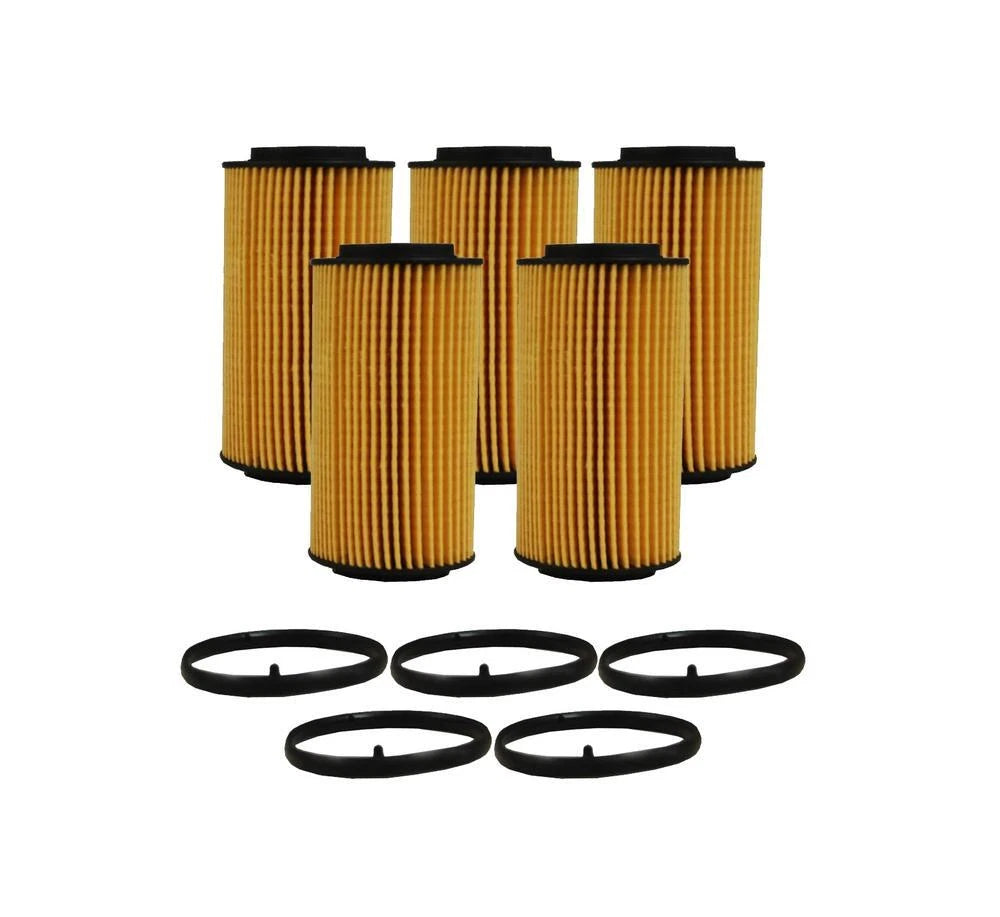 Set of 5 Wix 57187 Engine Oil Filters for (Metal Free)