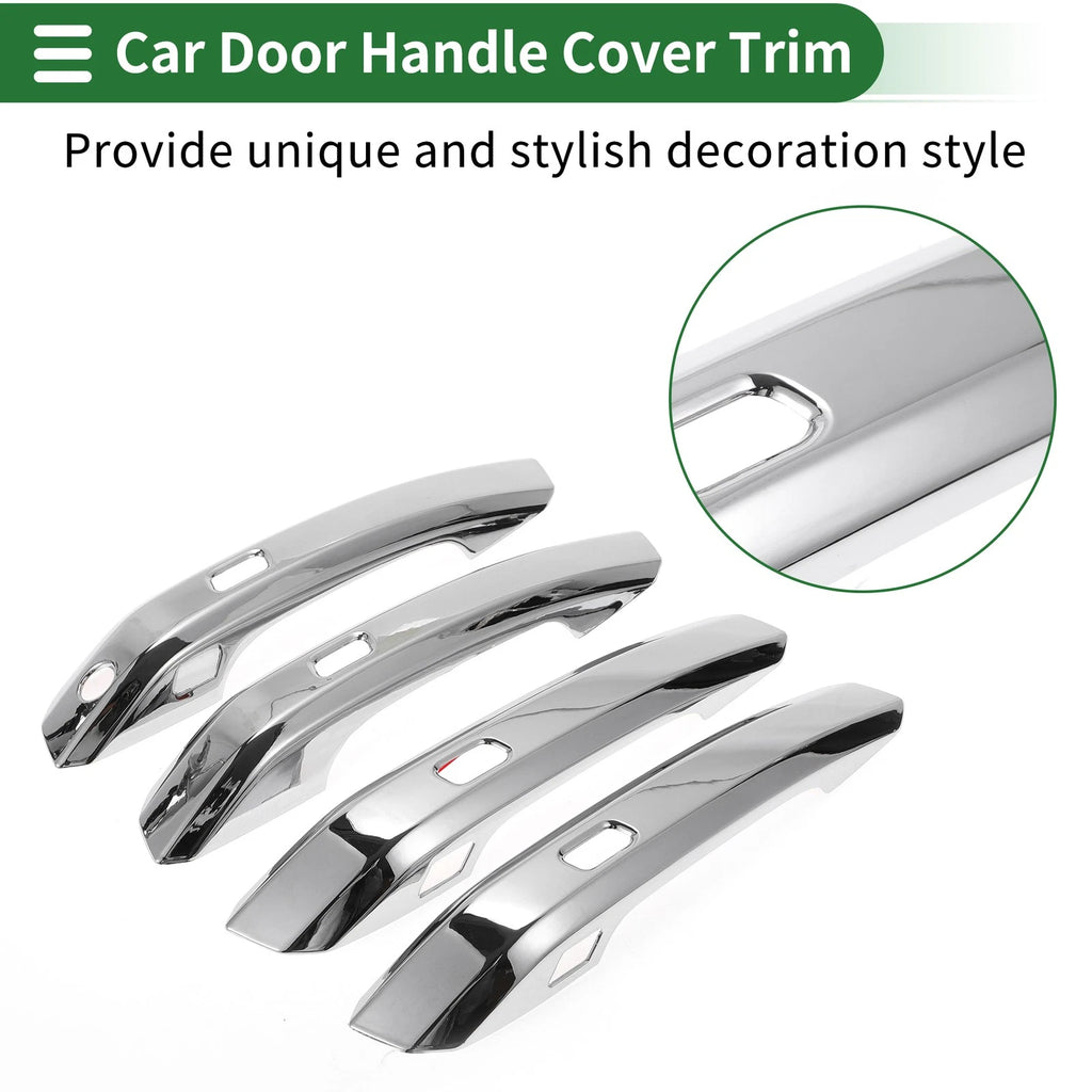 Car Door Handle Cover Trim for Audi A4L (2017–2021) Silver Tone