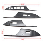 Carbon Fiber Texture Door Window Switch Panel Cover Trims for Honda Accord (2013-2017)
