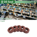 Set of 5 Oil Seal 10x22x8mm for Rotary Shaft (Fluorine Rubber)