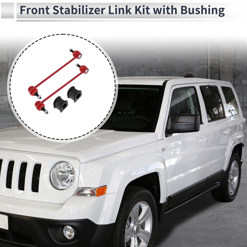 Front Stabilizer Bar Links Set of 2 with Bushings for Jeep Patriot (2007–2017) No.K80258