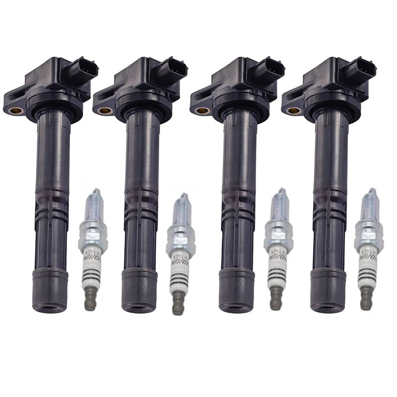 4X Ignition Coils + 4X Spark Plugs for Honda Accord (2008–2012) Civic (2012–2015) UF602