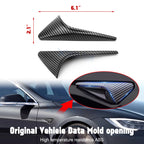 Carbon Look Side Camera Decor Cover Trim for Tesla Model 3 (2024-2025)