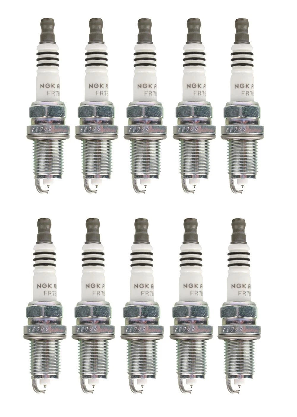 Set of 10 NGK 92400 FR7BHX-S Ruthenium HX Spark Plugs for Audi R8 (2007–2023)