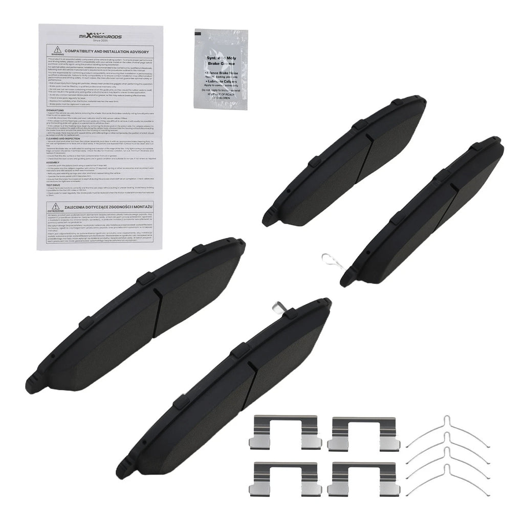 Set of 4 Front Brake Pads for Honda Pilot (2016–2022) Ridgeline (2017–2025) D1723