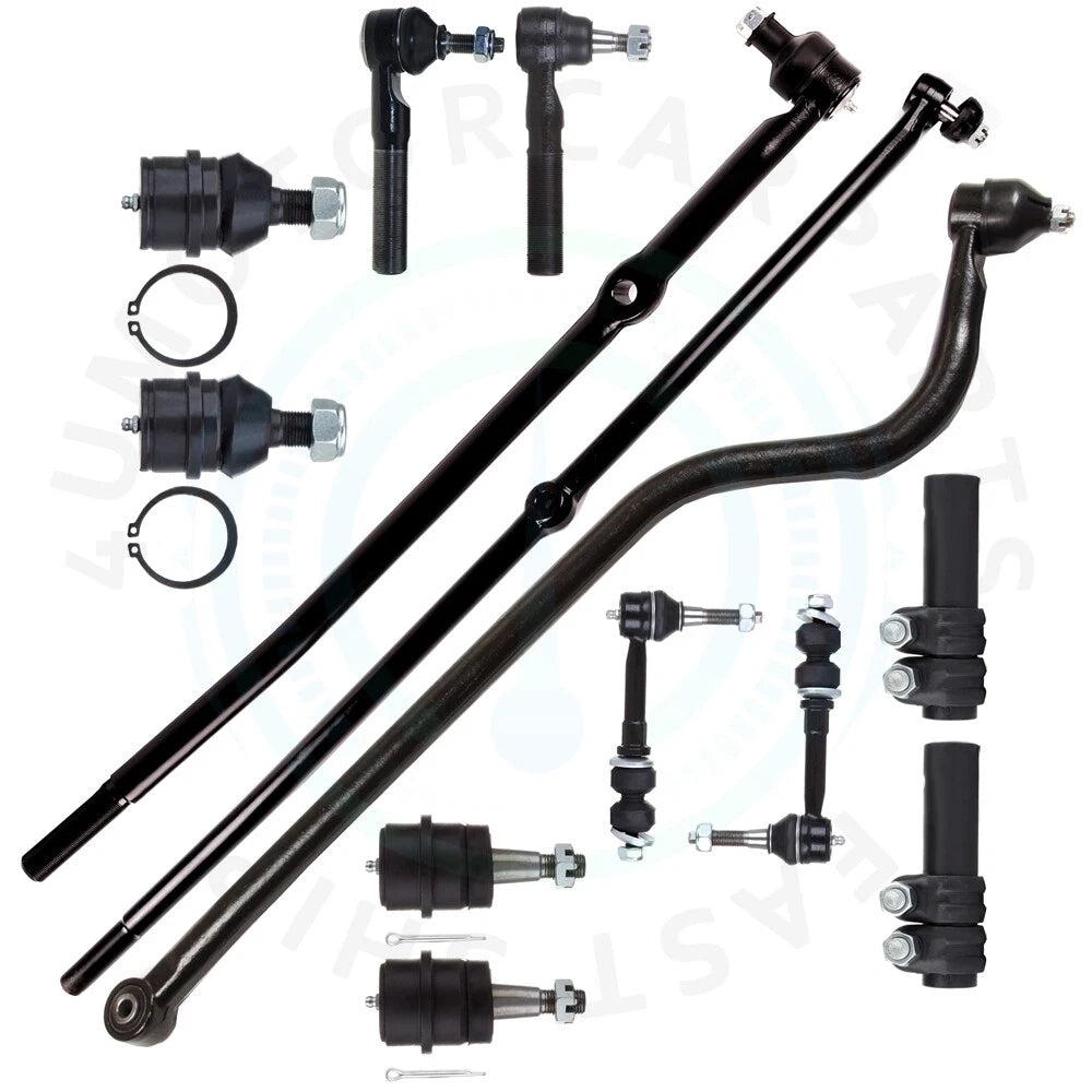 Set of 13 Front Lower Upper Ball Joints Tie Rod Ends for Dodge Ram 1500 (2000–2001)