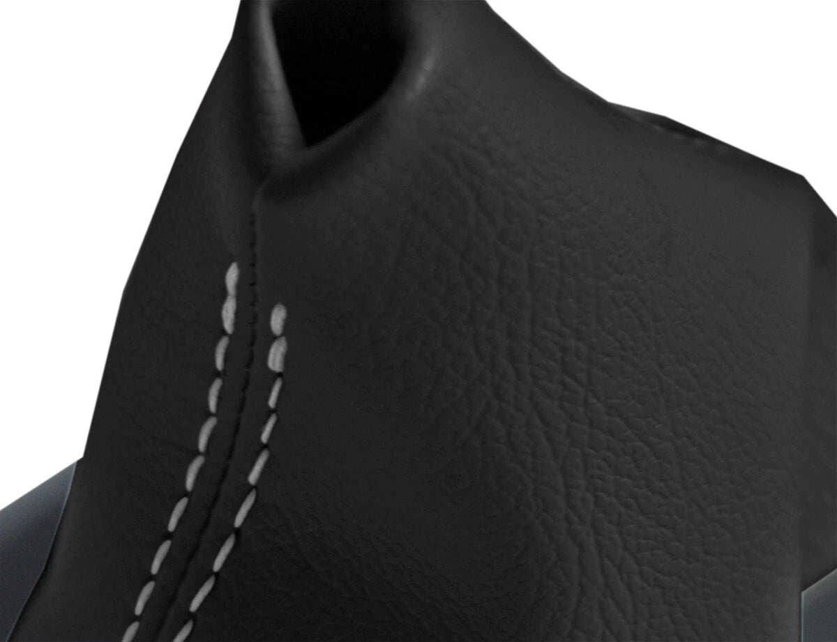 Leather Automatic Shift Boot Cover for BMW X3 (2003–2010) Gray Stitch