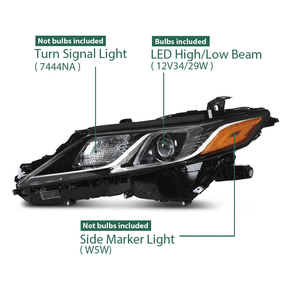 Projector Headlight for Toyota Camry (2018–2024) Left Driver Side