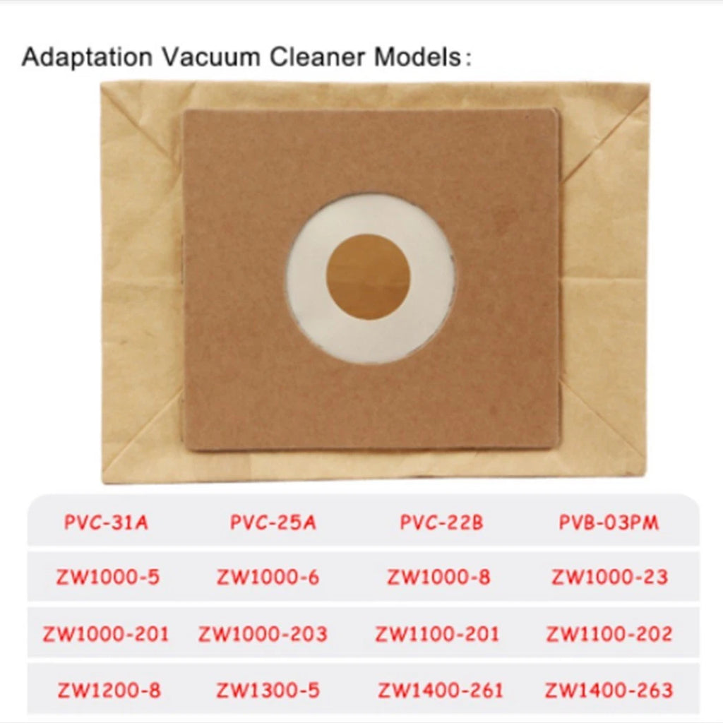 Set of 5 Reusable Vacuum Cleaner Bags for