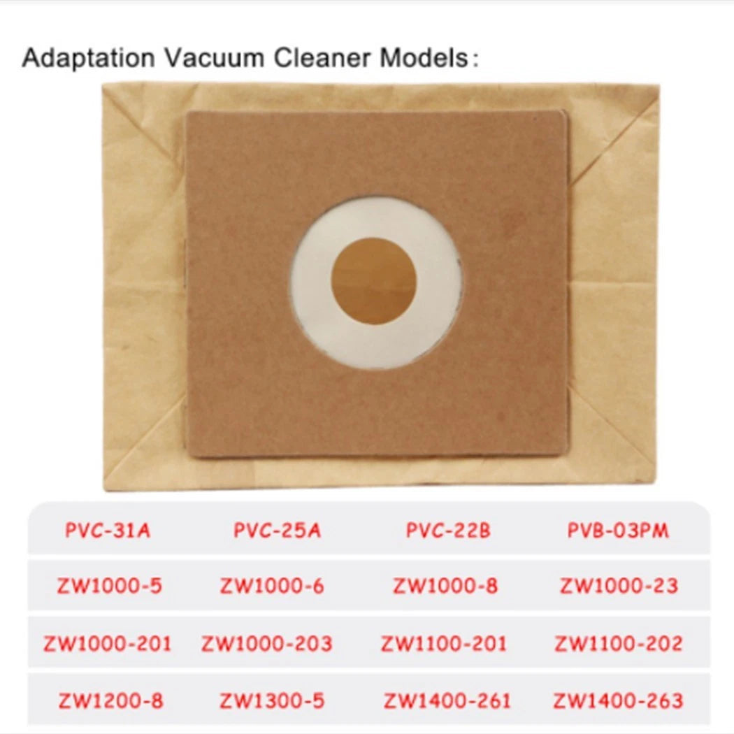 Set of 5 Reusable Vacuum Cleaner Bags for