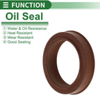 Set of 5 Oil Seal Rotary Shaft Seal FKM Rubber 22x28x6.7mm