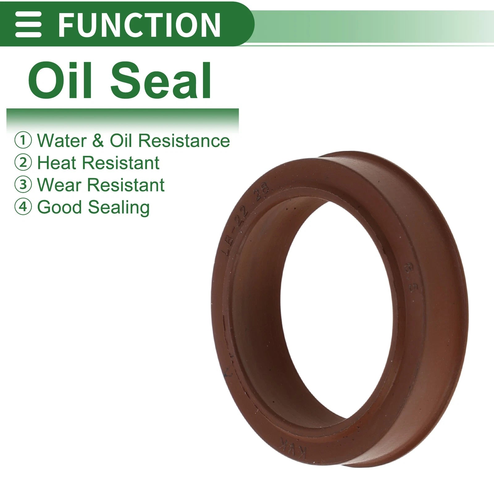 Set of 5 Oil Seal Rotary Shaft Seal FKM Rubber 22x28x6.7mm