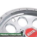 Set of 4 Wheel Rim Covers for EZGO Club Car Yamaha Golf Cart 10" Silver