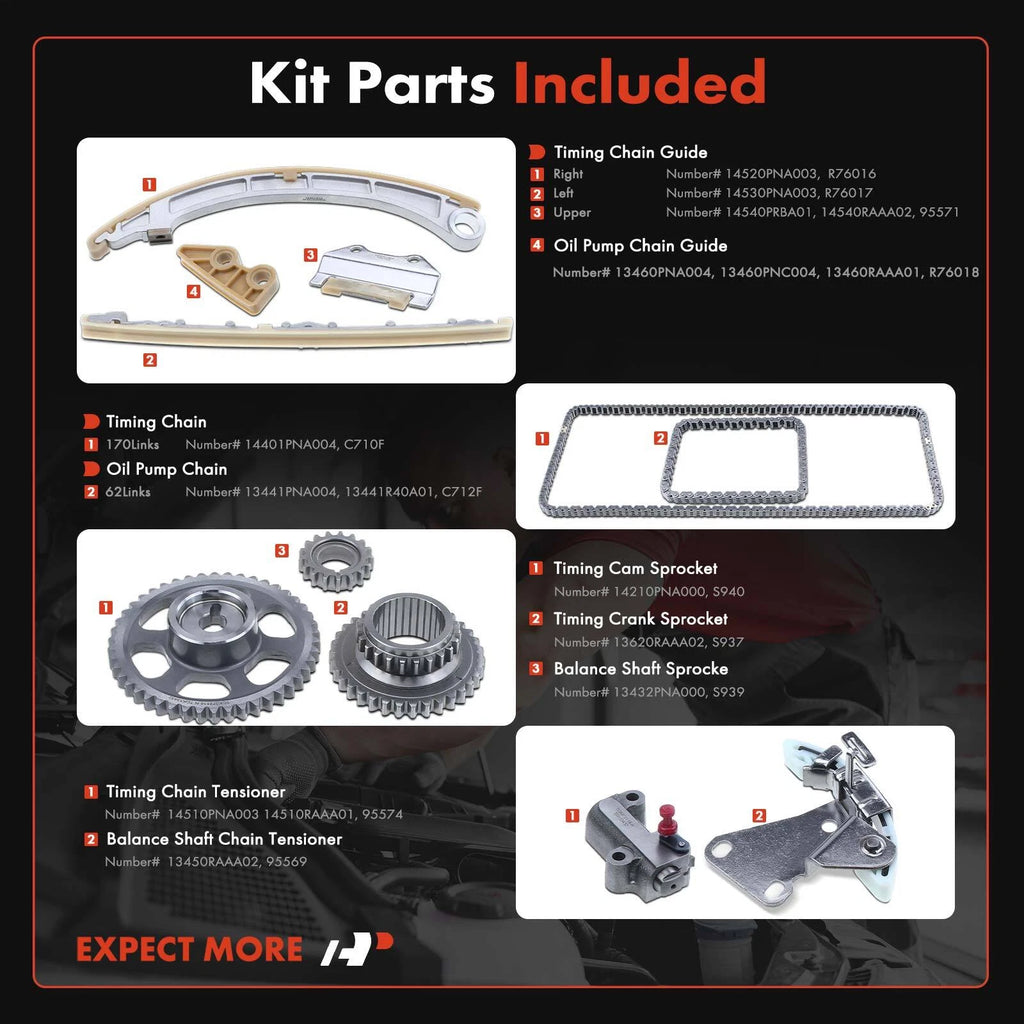 11x Timing Chain Kit for Honda Civic (2002–2015) Acura RSX (2002–2006)