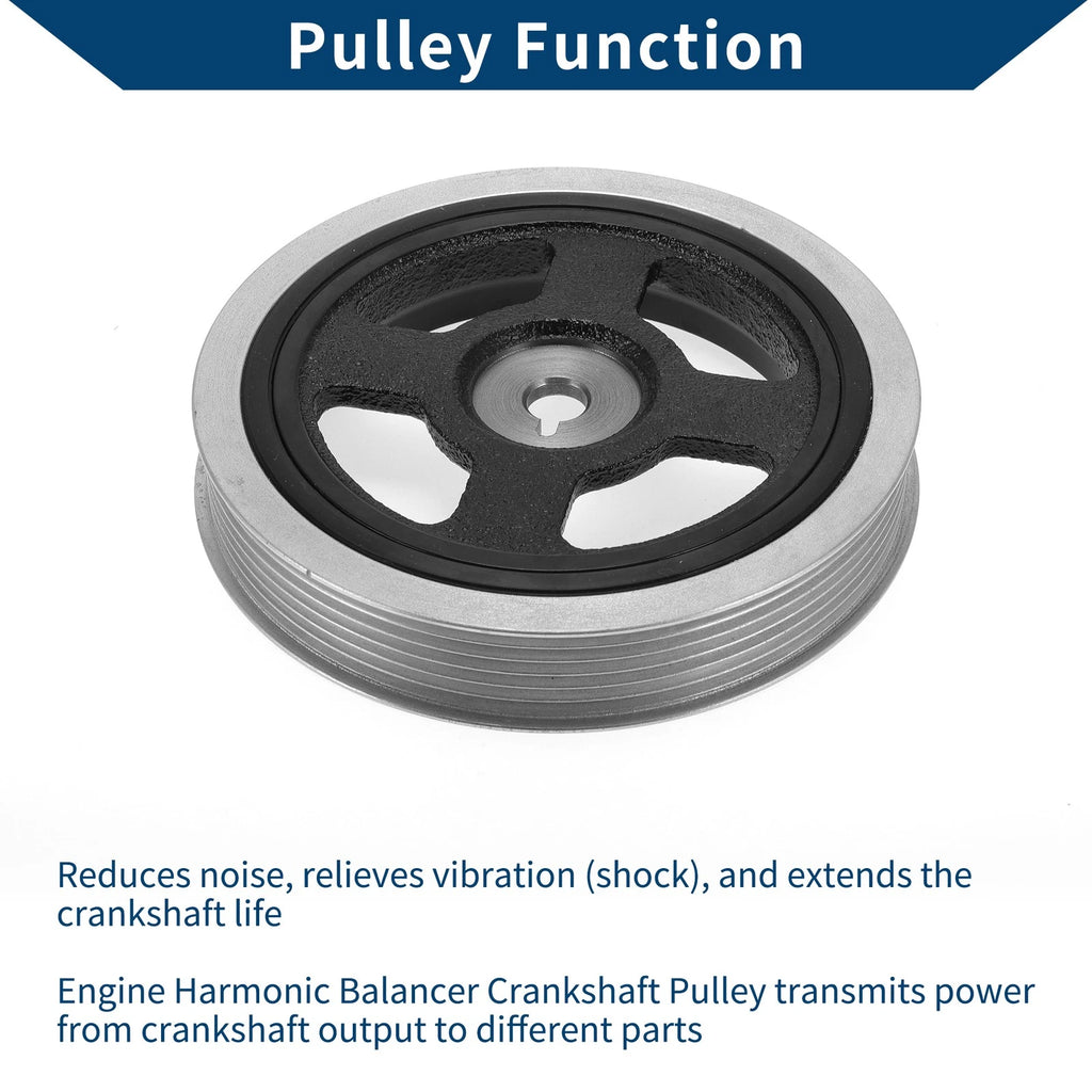Engine Harmonic Balancer Crank Pulley for Hyundai Accent (2000–2015) No. 231242B020