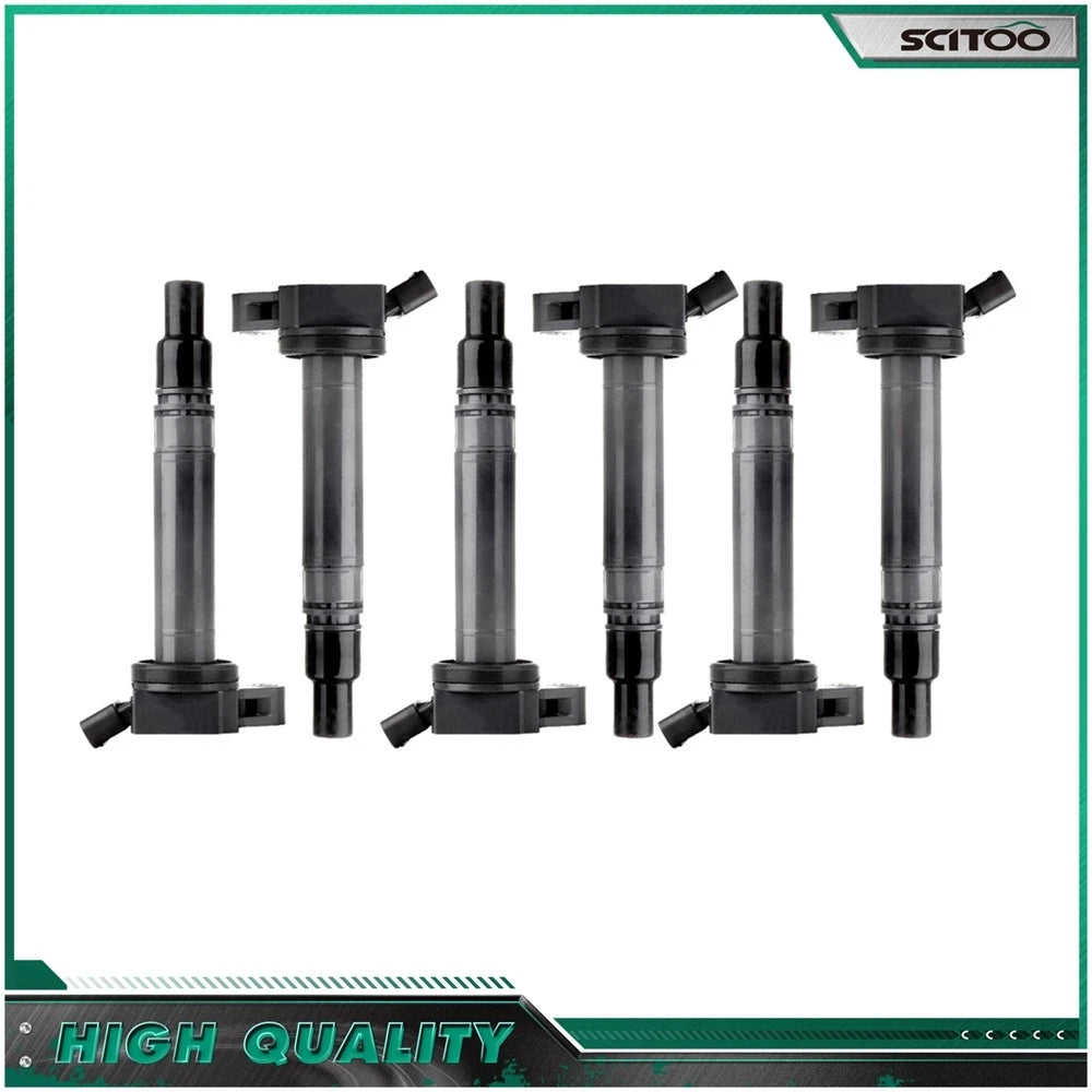 Set of 6 Ignition Coils for Toyota Camry FJ Cruiser Tundra Lexus GS300 GS350 GS450h