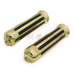 Skull Hand Grips for Harley XL 883 Hugger Sportster (7/8", Gold)