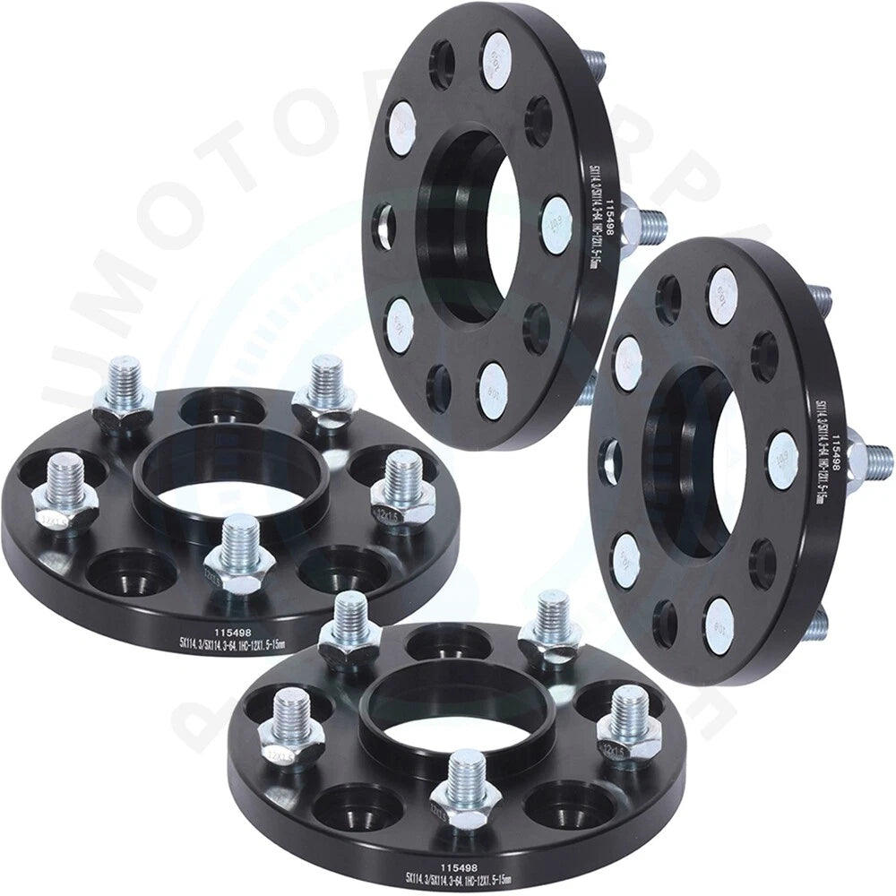 Set of 4 Wheel Spacers 15mm 5x4.5 for Honda Accord Acura