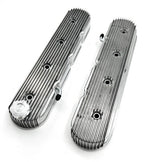 Polished Finned Valve Covers for Holley LS Chevy Engines (LS1 LS2 LS3)
