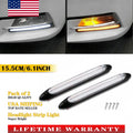 6" Sequential DRL LED Daytime Running Light Strip for Universal Fit