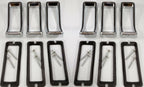 Tail Light Lens Bezels Gaskets Kit for 1967–1968 Ford Mustang Black Fill