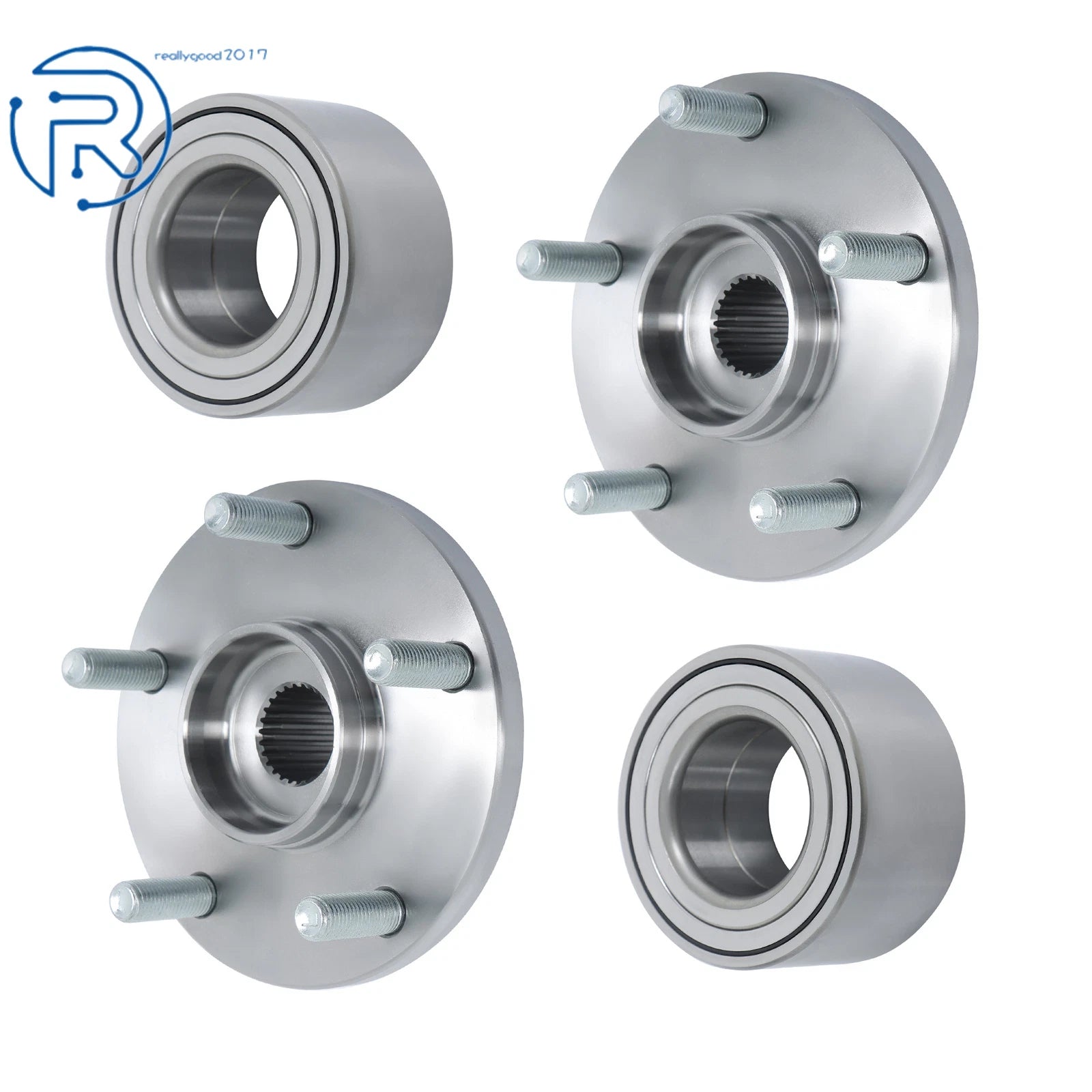 Pair Front Wheel Hub and Bearing Assembly for Toyota Sienna (2004–2010)