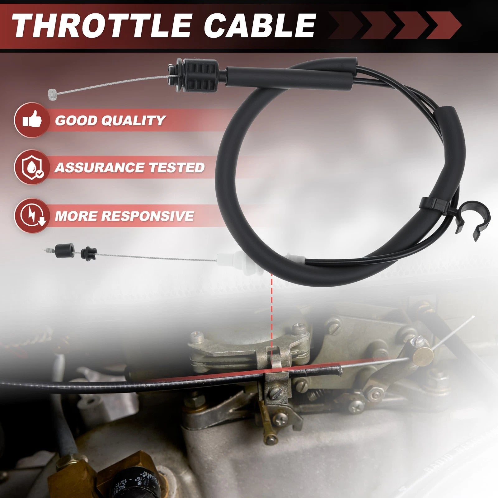 Throttle Control Cable for Ford Escape (2001–2004) 5L8Z9A758AA/6L849A758AA