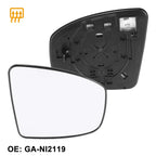Right Side Heated Mirror Glass with Backing Plate for Nissan Murano (2009–2014)