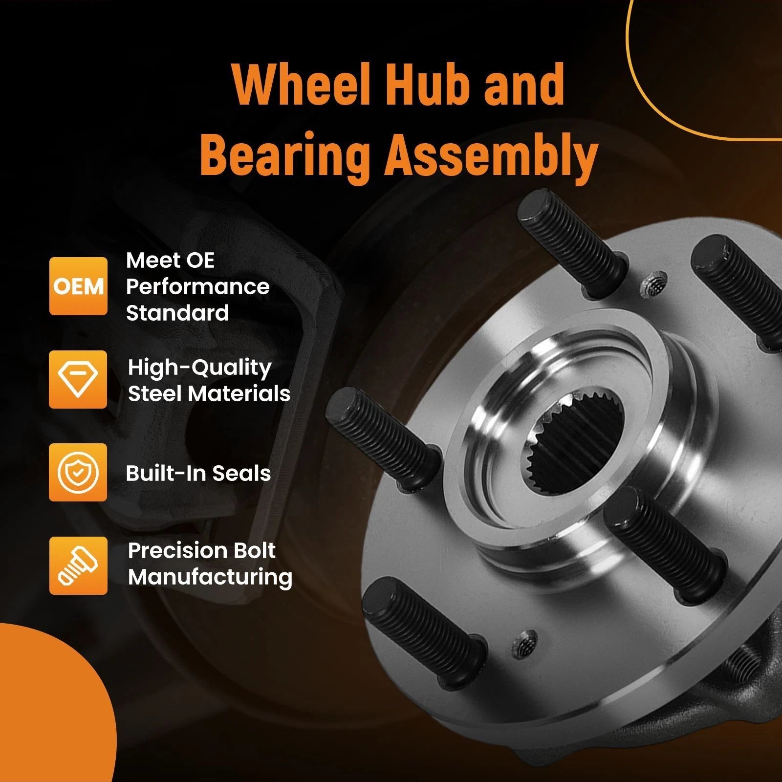 Front Wheel Bearing Hub for Mitsubishi Eclipse (2006-2012) Non-ABS