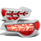 LED Sequential Arrow Tail Light for Scion FRS (2013–2017) - Clear Lens, Chrome