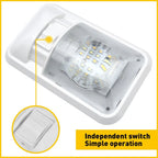 2 RV 12V LED Interior Ceiling Lights for Boat Camper Trailer (Single Dome)