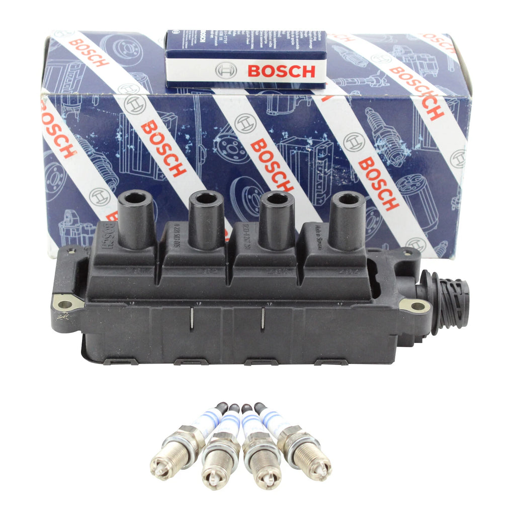 Ignition Coil & 4 Platinum Spark Plugs Kit for BMW E36 318ti (1996–1999)