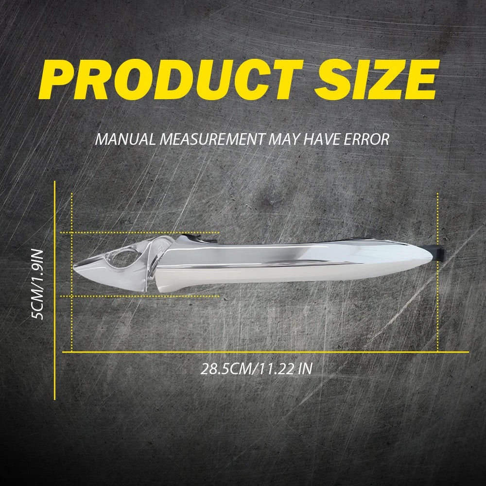 Set of 4 Chrome Door Handles for Hyundai Elantra (2011–2016)