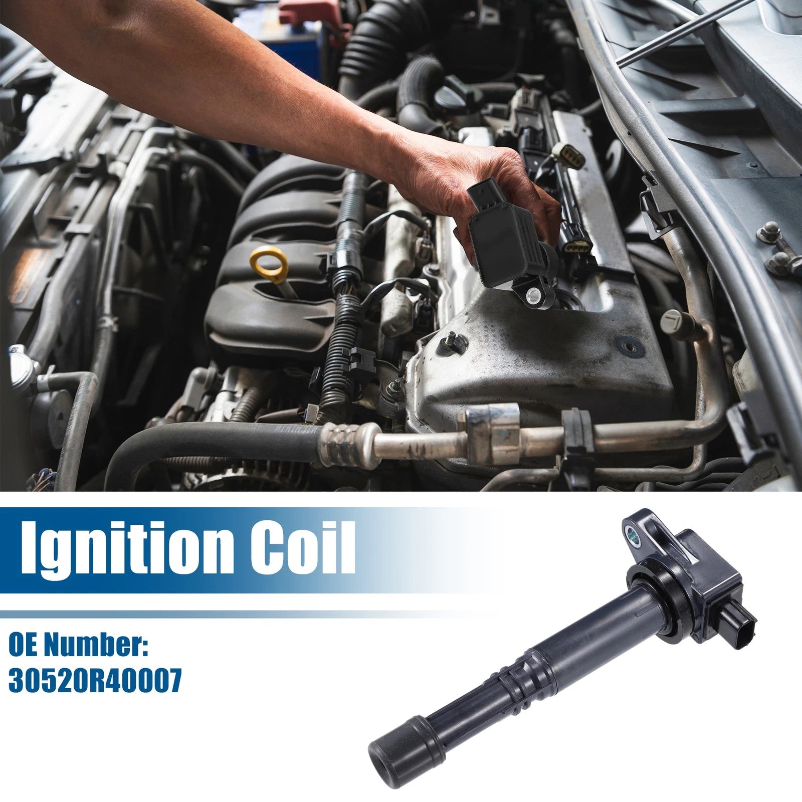 Set of 4 Ignition Coils No. 30520R40007 for Honda Accord, CR-V L4 