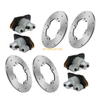 Front & Rear Brake Calipers w/ Disc Rotors for Arctic Cat Wildcat X 1000 (2013)