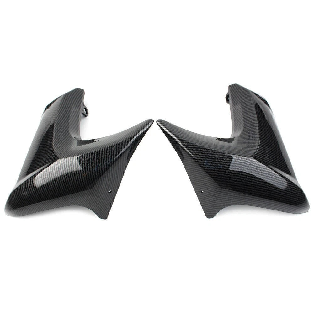 2X Radiator Cap Fairing Compression Plate Carbon Fiber for Kawasaki ER6N (2012–2016)