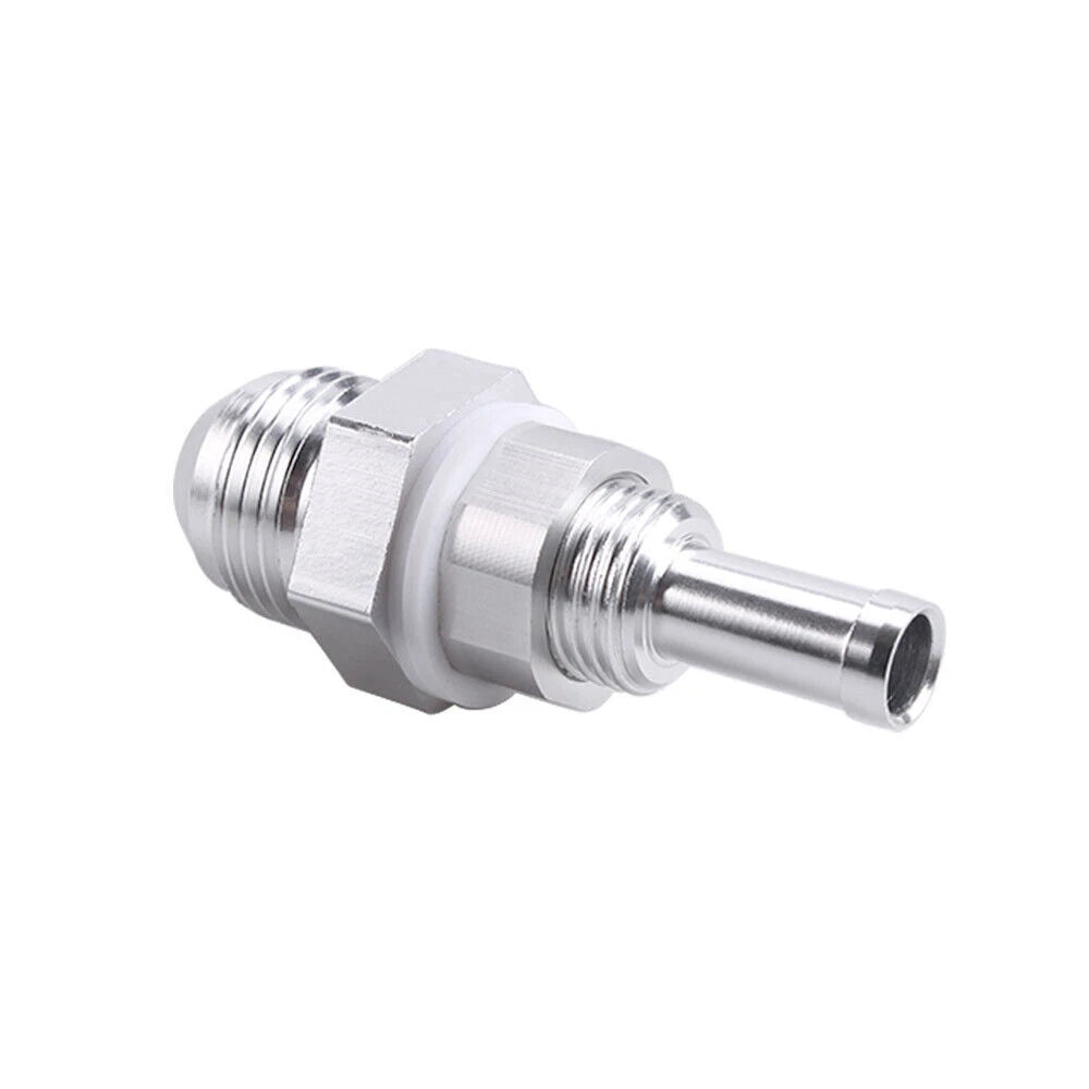 AN8 Male Flare Bulkhead to 3/8 Hose Barb Fuel Tank Fitting for Universal