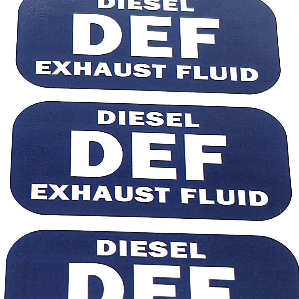 DEF Diesel Exhaust Fluid Sticker Decal for All Vehicles (Weatherproof)