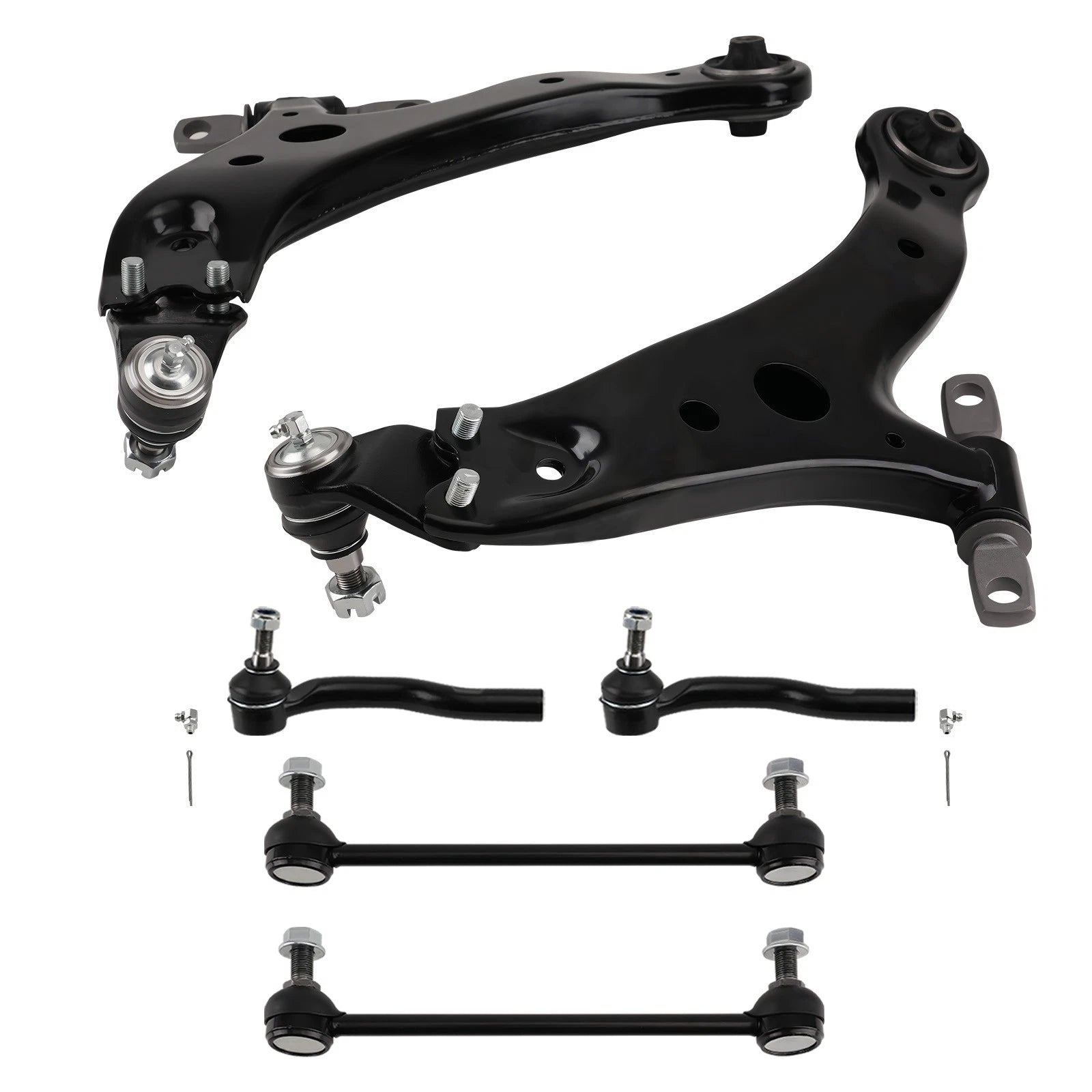 Front Lower Control Arm Tie Rods Sway Bar End Link for Toyota Avalon Camry (2012–2017)