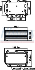 Engine Oil Cooler Nissens 90876 for Mercedes W117 W205 W222 W253 W290 W463