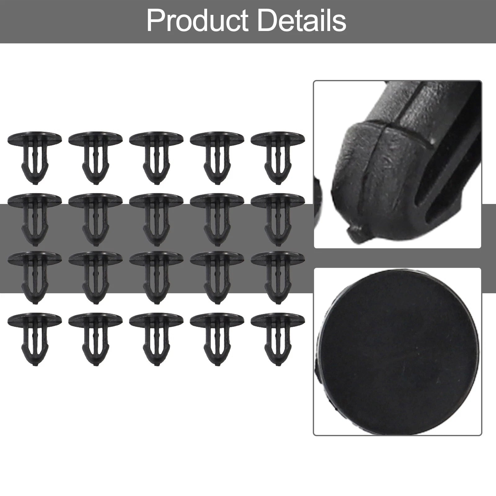 20X Cowl Grille Clips for Honda Civic Del Sol (1993–1997) Nylon 10mm