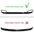 Rear Bumper Lower Trim Panel for Ford Fusion (2013–2018) with Dual Exhaust Tips