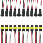 Waterproof 2 Pin Electrical Cable Wire Connector Plug for Car Truck Motorcycle