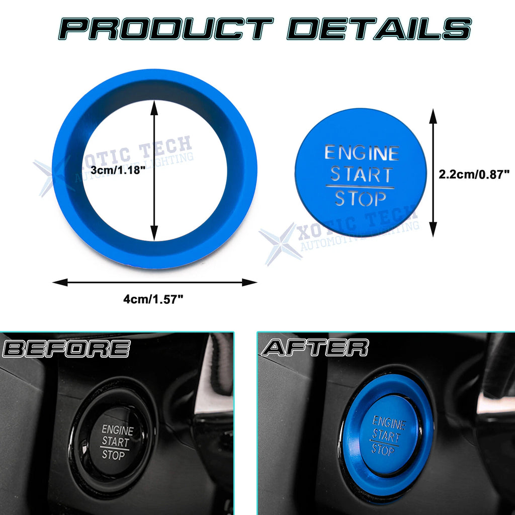 Ignition Start Stop Button Cover Trim for Honda Civic 11th Gen (2022-2025)