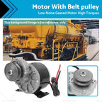 Geared Motor Belt Pulley 12V 250W Low Noise High Torque Universal