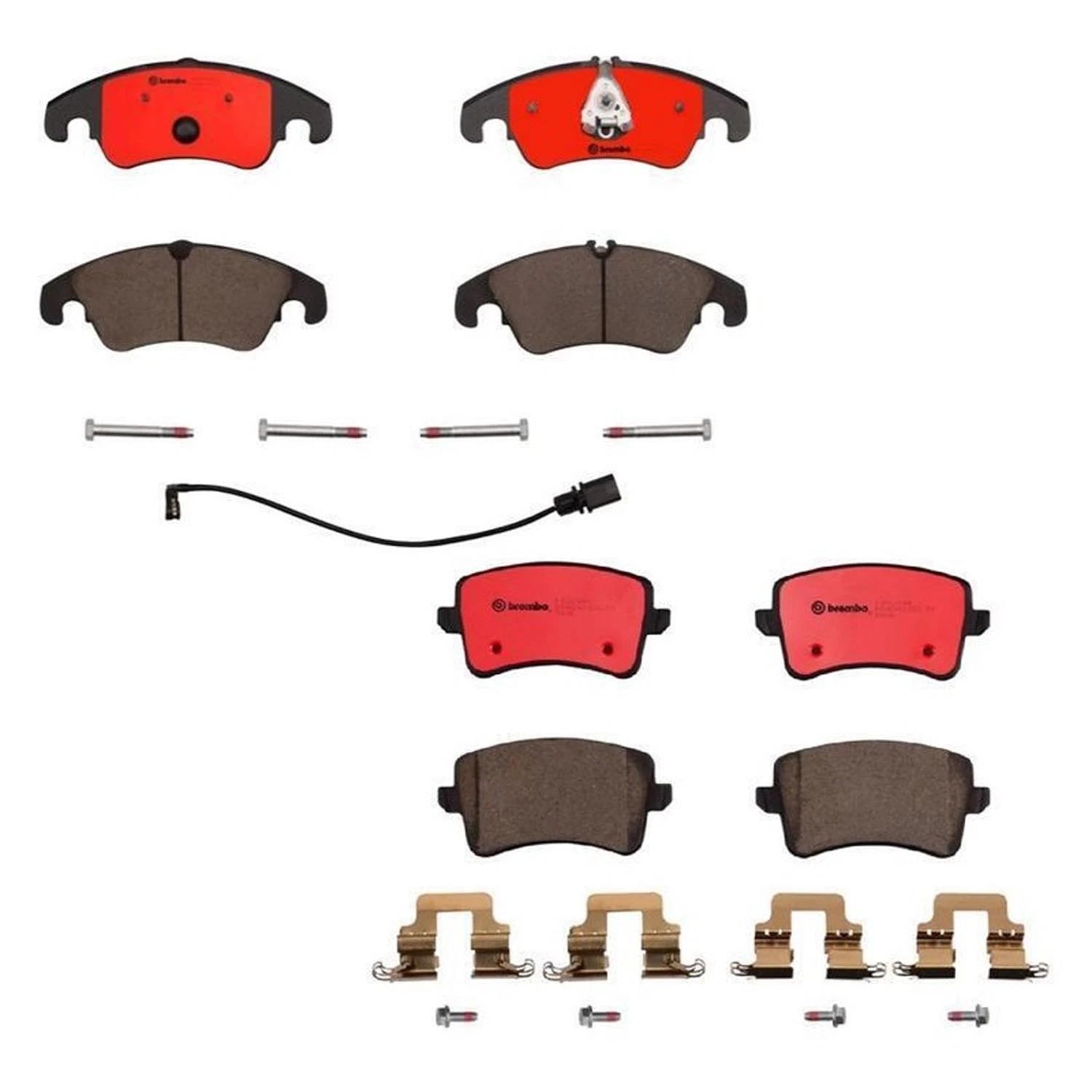 Set of 4 Disc Brake Pads for Audi A4 A5 Quattro Q5 Allroad (Brembo)