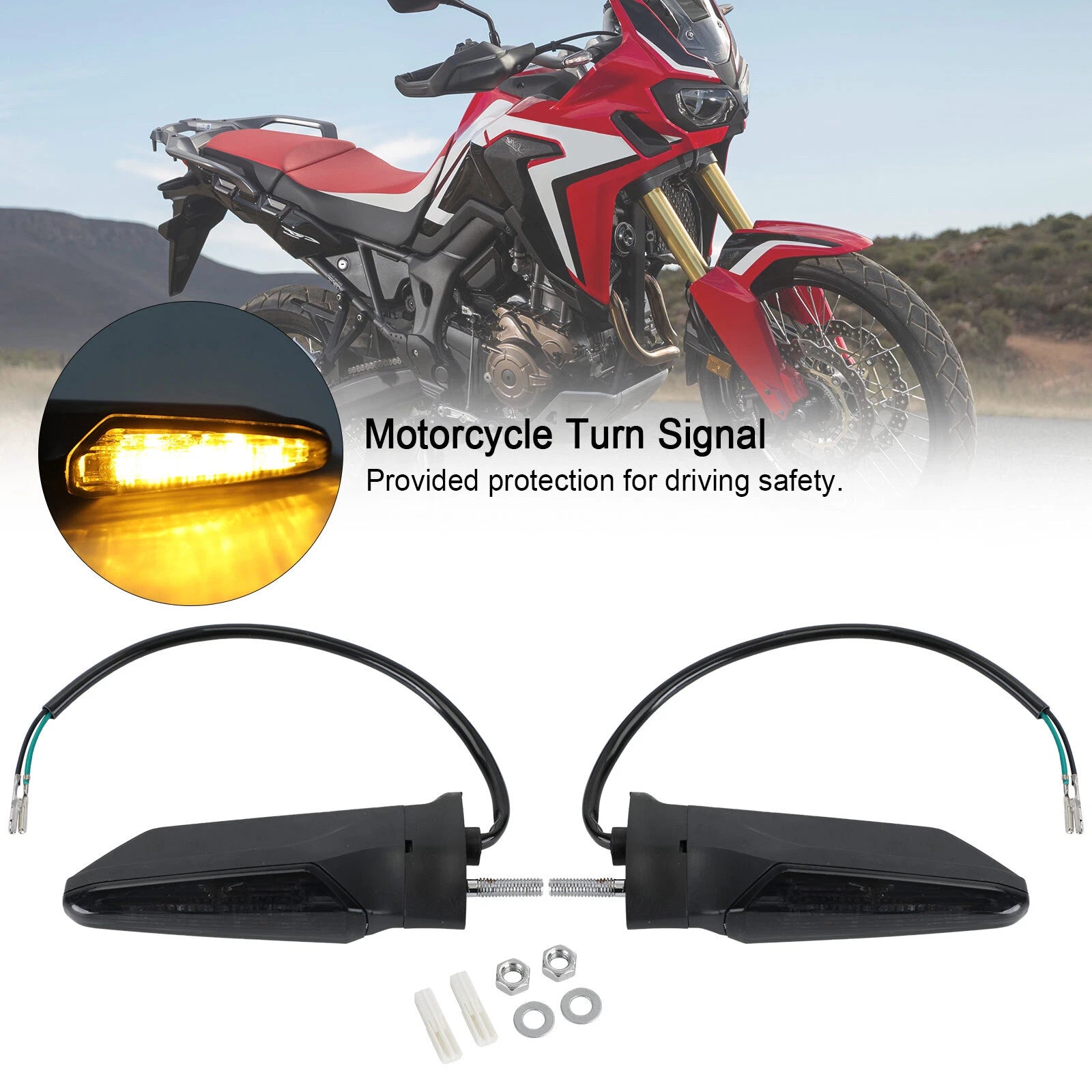LED Turn Signal Light for Honda CRF1000L Africa Twin (2015–2017) Smoke